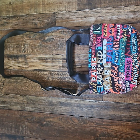 Karl Lagerfeld Colorful Typography Crossbody Bag. - Picture 3 of 15